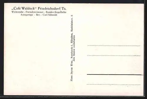 AK Friedrichsdorf /Ts., Cafe Waldeck