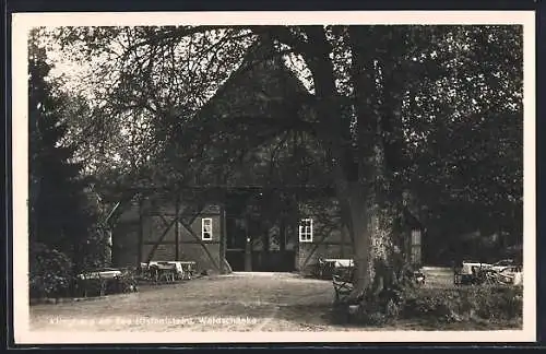 AK Klingberg am See, Gasthaus Waldschänke, Fachwerkbau