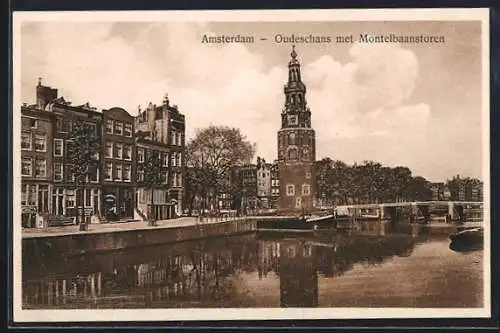 AK Amsterdam, Oudeschans met Montelbaanstoren