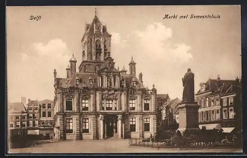 AK Delft, Markt met Gemeentehuis