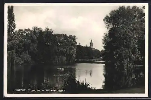 AK Utrecht, Vijver in het Wilhelminapark