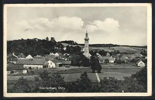 AK Wartenberg / Obb., Ortsansicht mit Kirchturm