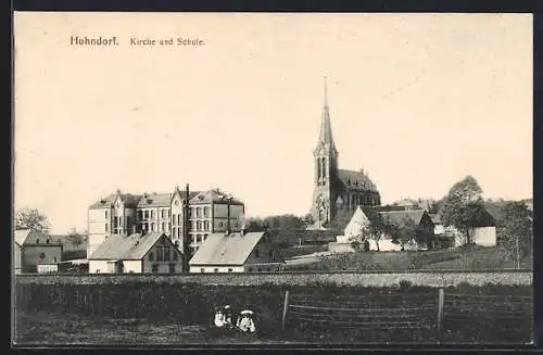 AK Hohndorf / Oelsnitz, Kirche und Schule