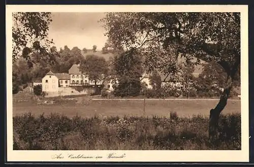 AK Carlsbrunn / Saarland, Ortsansicht aus der Ferne