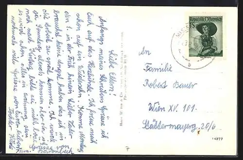AK Mistelbach, Fliegeraufnahme vom Hauptplatz