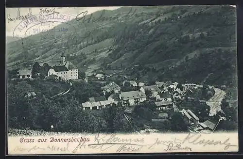 AK Donnersbach, Donnersbachau, Panoramablick auf den Ort