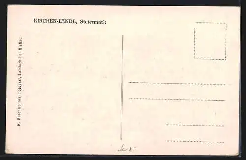 AK Landl /Stmk., Kirchen-Landl mit der Kirche