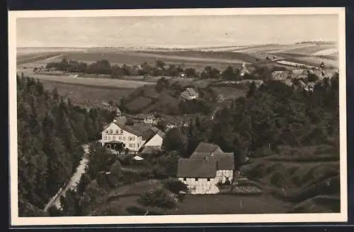 AK Bremke / Bremkertal, Ortsansicht aus der Vogelschau