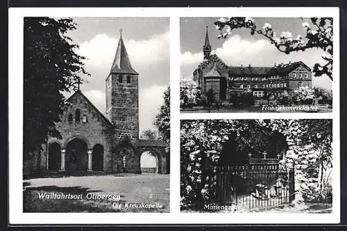 AK Ottbergen / Hildesheim, Kreuzkapelle, Franziskanerkloster und Mariengrotte