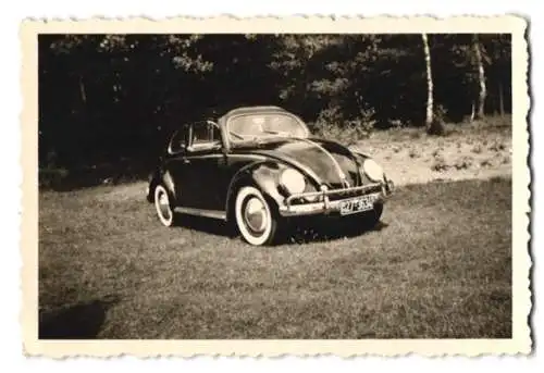 Fotografie schwazer VW-Käfer mit Kennzeichen: BN27-3634