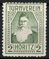 Reklamemarke Höritz, Turnverein, Porträt Turnvater Jahn