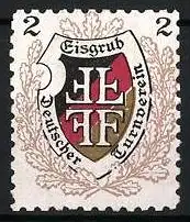 Reklamemarke Eisgrub, Deutscher Turnverein, Wappen und Eichenlaub