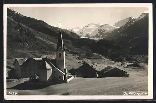 AK Gurgl, Teilansicht mit Kirche