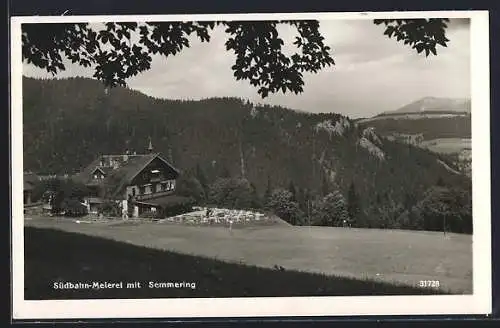 AK Semmering, Südbahn-Meierei mit Semmering