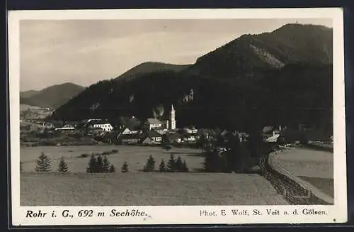 AK Rohr i. G., Gesamtansicht mit Bergpanorama