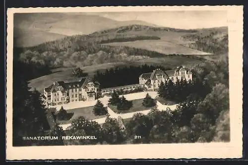 AK Rekawinkel, Sanatorium Rekawinkel aus der Vogelschau