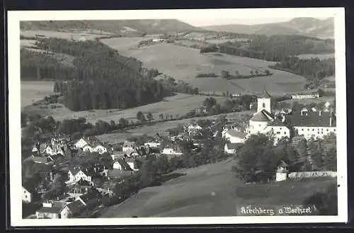 AK Kirchberg am Wechsel, Totalansicht aus der Vogelschau