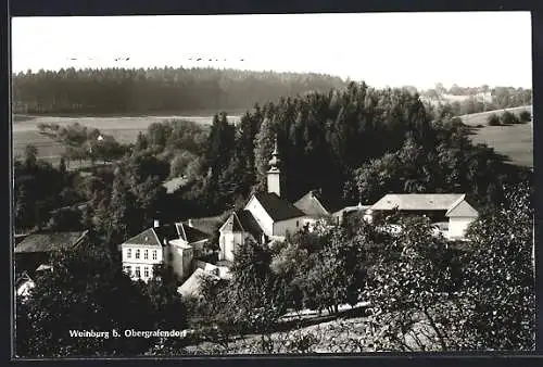 AK Weinburg /Obergrafendorf, Totalansicht aus der Vogelschau