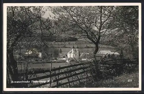 AK Thenneberg /N. D., Ortspartie mit Kirche