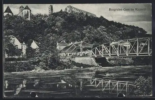 AK Gars im Kamptal, Burgruine mit Brücke