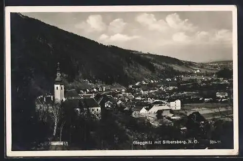 AK Gloggnitz /N. O., Teilansicht mit Kirche