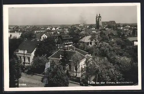 AK Tulln an der Donau, Teilansicht mit Kirche