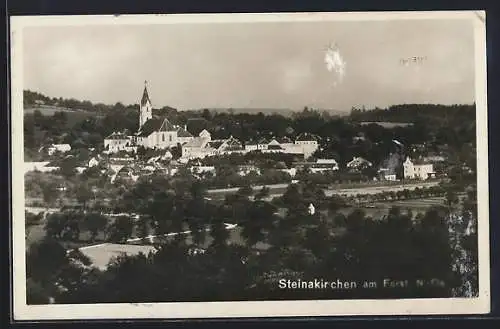 AK Steinakirchen am Forst, Teilansicht mit Kirche