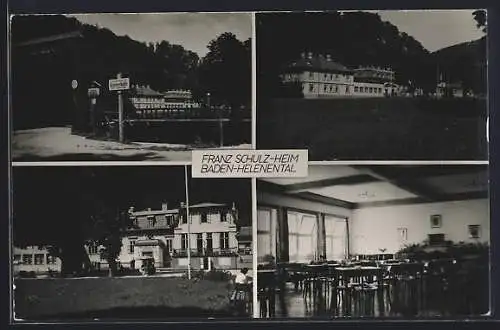 AK Baden-Helenental, Franz Schulz-Heim, Innenansicht, Garten