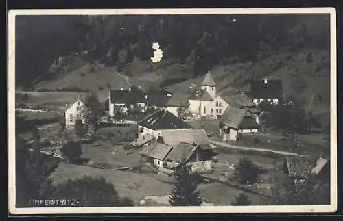 AK Weisskirchen in Steiermark, Kleinfeistritz, Gesamtansicht am Bergfuss