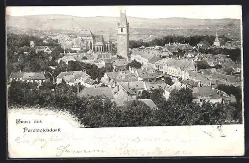 AK Perchtoldsdorf, Ortskern mit Kirche