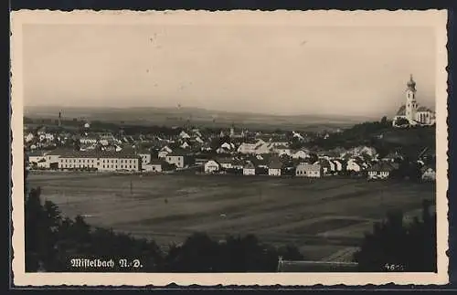 AK Mistelbach /N.-D., Totalansicht mit der Kirche