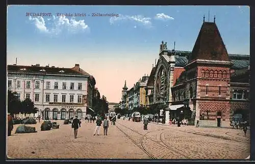 Foto-AK Budapest, Vamhaz korut, Zollamtsring