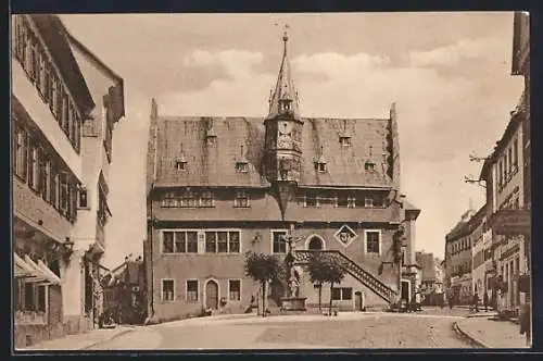 AK Ochsenfurt / Main, Hotel und Rathaus