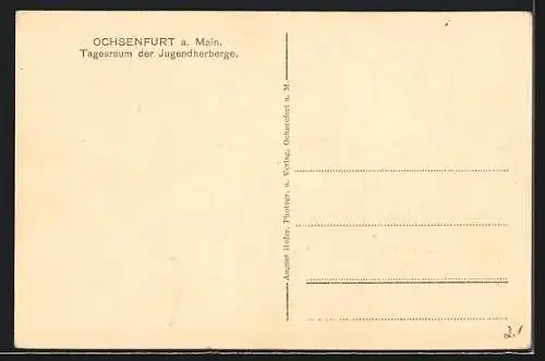 AK Ochsenfurt / Main, Jugendherberge, Gäste im Tagesraum