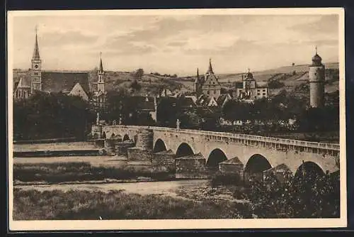 AK Ochsenfurt am Main, Partie an der Mainbrücke