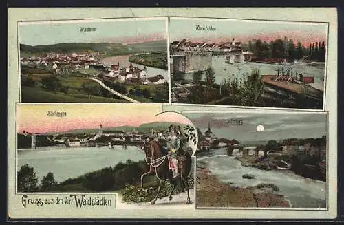 AK Waldshut, Rheinfelden, Säckingen, Laufenburg, Trompeter von Säckingen