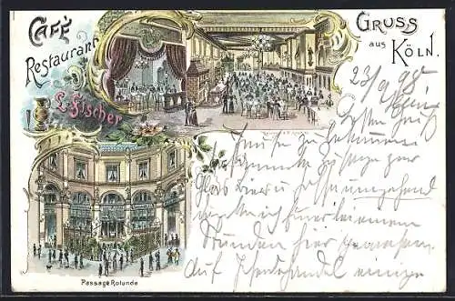 Lithographie Köln, Restaurant L. Fischer, Passage Rotunde und Saal