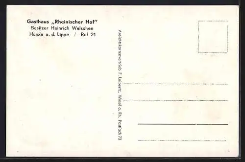 AK Hünxe, Jugendheim, Schleuse, Birkenallee