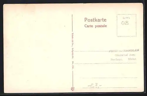 AK Leipzig, Petersstrasse während der Mustermesse