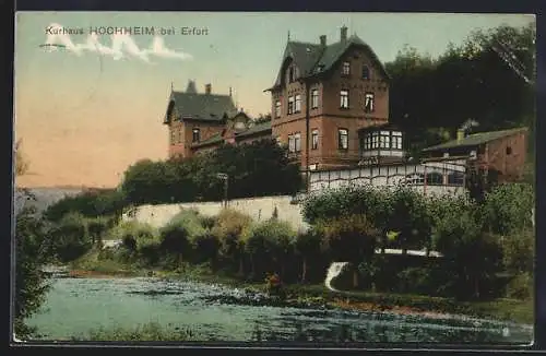 AK Hochheim b. Erfurt, Das Kurhaus am Wasser gelegen