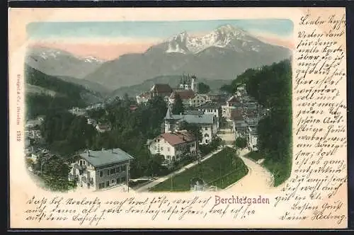 AK Berchtesgaden, Strassenpartie am Ortseingang