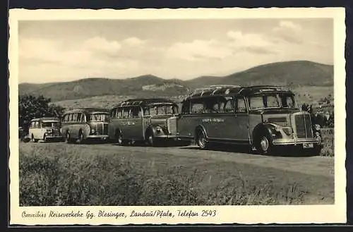 AK Mercedes-Benz Omnibusse von Reiseverkehr Gg. Blesinger
