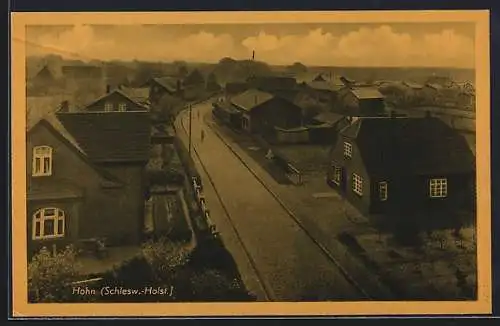 AK Hohn /Schlesw.-Holst., Strassenpartie aus der Vogelschau