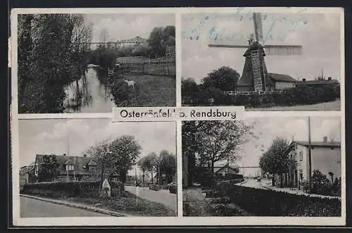 AK Osterrönfeld, verschiedene Ortsansichten, Mühle