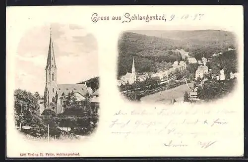 AK Schlangenbad, Kirche, Gesamtansicht