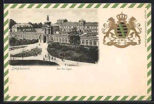 AK Dresden, Der Zwinger, Wappen