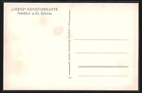 Künstler-AK Bernhard Liebig: Frankfurt a. M., Schirne mit Verkaufsständen