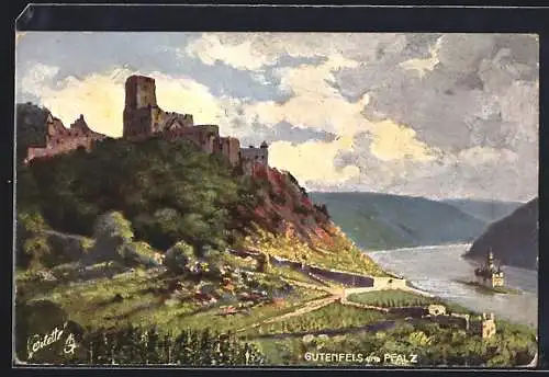 Künstler-AK Pfalz, Burg Gutenfels