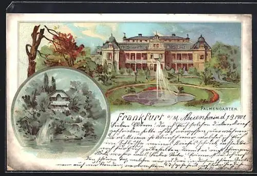 Lithographie Frankfurt-Westend, Gasthaus Palmengarten