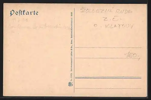 AK Eisenstein (Böhmerwald), Gesamtansicht mit Spitzberg
